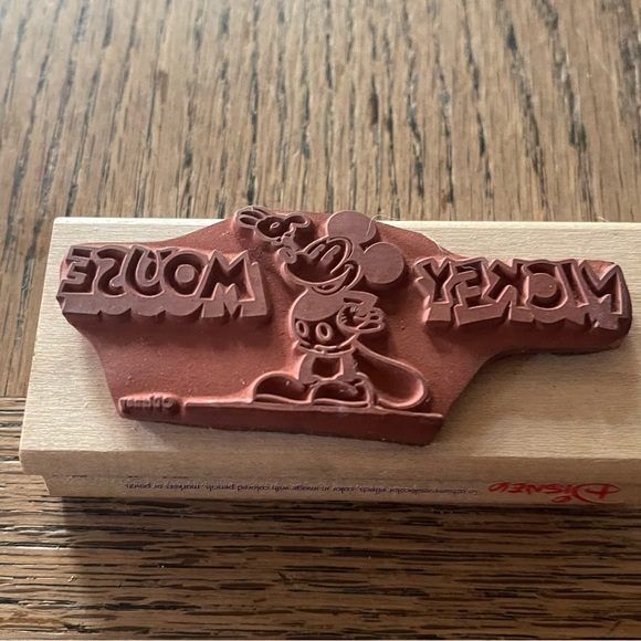 MICKEY MOUSE DISNEY Cartoon Character RUBBER STAMPEDE 376-E Wood Mount Stamp (J4 - Picture 6 of 6